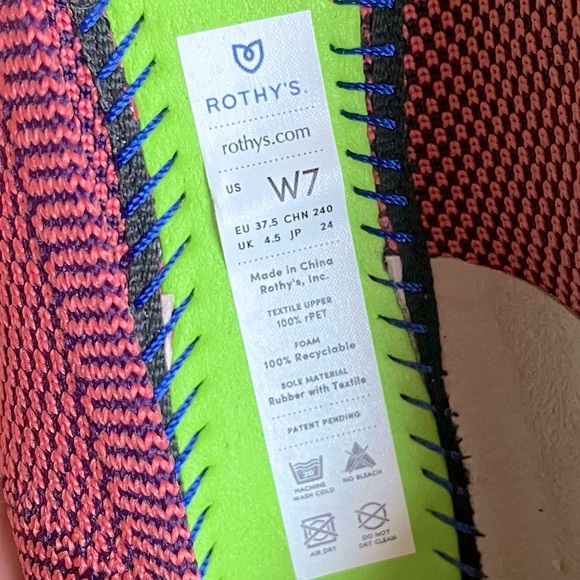 Rothy's Pink Flats Lightweight and Breathable - Picture 8 of 9